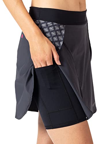318CKithg4L.jpg Vista Skort, Women's Cycling Skirt with Attached Internal Padded Liner Short, 16.5 Inch Inseam