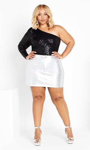 31A3LM7Zh3L.jpg Women's Plus Size Kendall Faux Leather Skirt