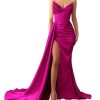 Beaded Prom Dresses 2025 Strapless Mermaid Spakly Formal Dresses Evening Gowns with Slit