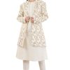 Vedanta Craft Banarasi Zari Long Jacket and kurta with straight Pant.
