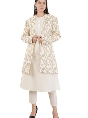 Vedanta Craft Banarasi Zari Long Jacket and kurta with straight Pant.