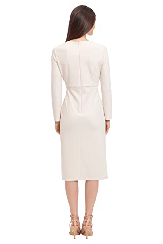 31GqW1u1p-L.jpg Women's V-Neck Midi with Side Skirt Buttons Detail