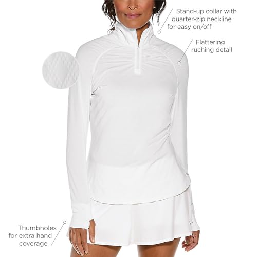 31HXOPiAtAL.jpg UPF 50+ Women's Arabella Quarter-Zip - Sun Protective