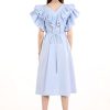 Periwinkle Ruffle Midi Dress