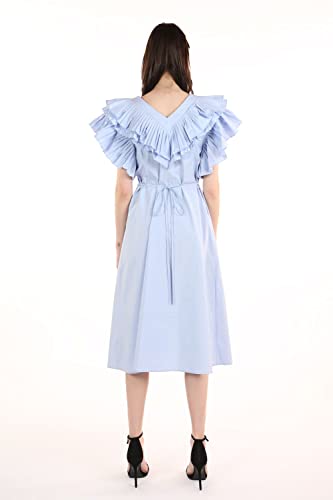 Periwinkle Ruffle Midi Dress