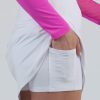 IBKUL Athleisure Wear Sun Protective UPF 50+ Icefil Cooling Tech Faux-Wrap 17 ¼” Skort with Back Pockets 26000 Hot Pink Solid M