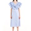 Periwinkle Ruffle Midi Dress
