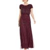 Women's Short Sleeve Beaded Gown