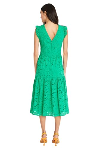 31NiU5ddsiL.jpg Women's Sleeveless V-Neck with Ruffle Shoulder Detail and Tiered Skirt