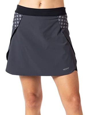 Vista Skort, Women's Cycling Skirt with Attached Internal Padded Liner Short, 16.5 Inch Inseam