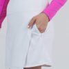 IBKUL Athleisure Wear Sun Protective UPF 50+ Icefil Cooling Tech Faux-Wrap 17 ¼” Skort with Back Pockets 26000 Hot Pink Solid M