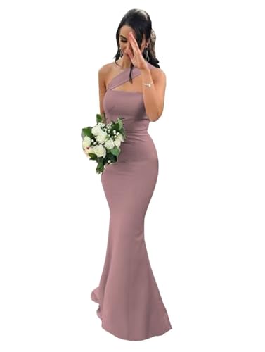 31O6-XbODSL.jpg Stretch Spandex Bridesmaid Dresses Long 2025 One Shoulder Formal Gowns for Women Mermaid Prom Wedding Guest Dress DR0194