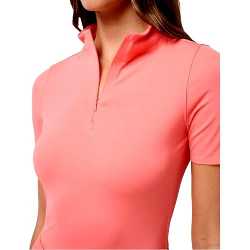 Women's Sunfire Movement Zip Polo, Porcelain Rose