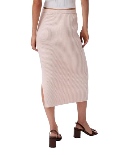 Women's Cotton Rib Midi Skirt