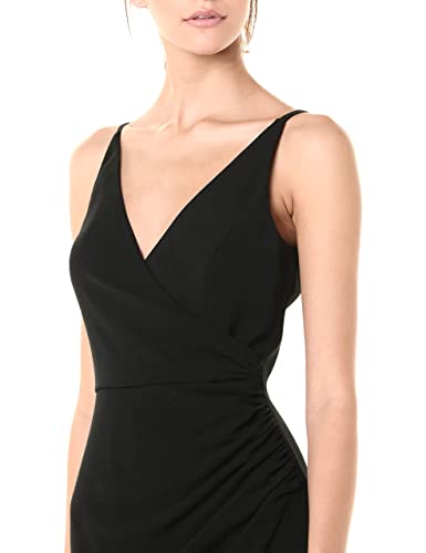 31V2k3-bNUL.jpg Women's Jordan Plunging Drape Front Sleeveless Long Gown with Slit