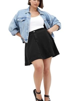 Women's Plus Size Skirt - Flare Denim