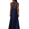Women's Bead Combo Taffeta Long Dress