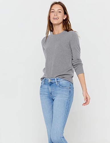 Women’s Essential Crewneck Sweater 100% Pure Cashmere Classic Long Sleeve Pullover