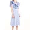 Periwinkle Ruffle Midi Dress