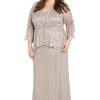 Womens Glitter Lace Two Piece Dress