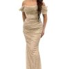Women's Sparkly Sequin Prom Dress Long Off Shoulder Formal Dresses 2025 Elegant Ruched Evening Gowns Glitter JA0038