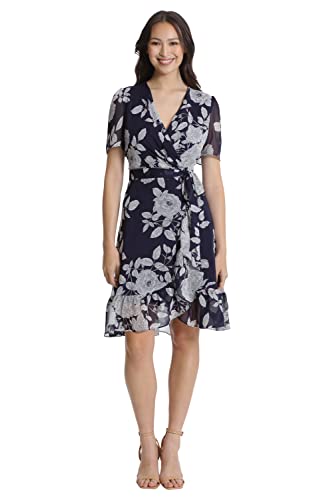 31l2CuhtP7L.jpg Women's Faux Wrap Dress with Ruffle Skirt Occasion Shower Office Career