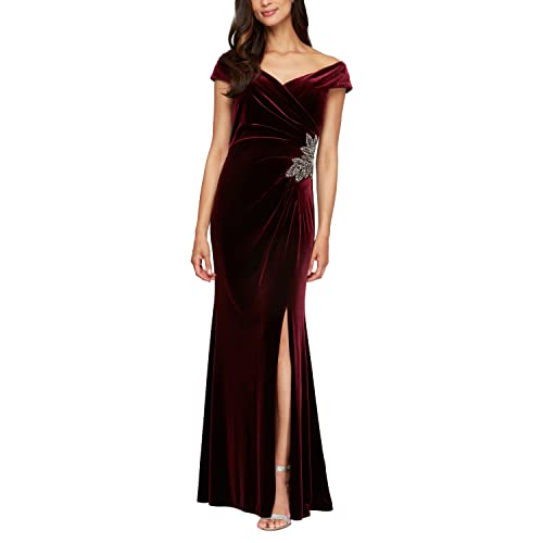 31lRiQJiXBL.jpg Women's Long Off The Shoulder Fit and Flare Dress