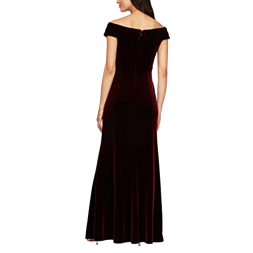 31m5CsQXSXL.jpg Women's Long Off The Shoulder Fit and Flare Dress