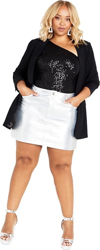 31ns5eKZtGL.jpg Women's Plus Size Kendall Faux Leather Skirt