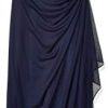 Women's Long Cap Sleeve Side Ruched Gown (Petite and Regular Sizes)