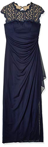 31p6N2oHJL.jpg Women's Long Cap Sleeve Side Ruched Gown (Petite and Regular Sizes)