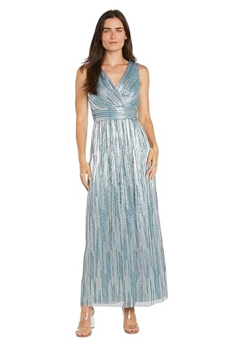 Elegant Two-Piece Matte Chiffon Jacket Dress W/Crinkle Surplice Bodice & 3/4 Sleeves