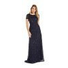 Women's Short-Sleeve All Over Sequin Gown