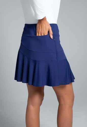 Athleisure Wear Sun Protective UPF 50+ Icefil Cooling Flounce Skort with Back Pockets - 20000