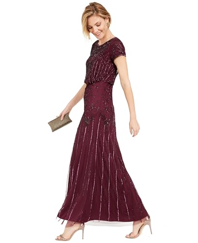 31zGyMdoLnL.jpg Women's Short Sleeve Beaded Gown