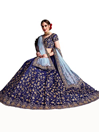 410QAnUnIkL.jpg indian ready to wear silk flared bridal lehenga choli for women with stitched blouse and dupatta (8079-U)