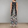 Women's Long Sleeveless Embroidered A-line Dress