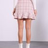 410kcfzsK7L.jpg Women's Plaid Skirts Ruffle Hem Button Decor Tweed Mini Skirt