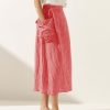 415SU6fZ1L.jpg Plaid Skirts for Women Elastic Waist Midi Skirt with Pockets Vintage Flowy Gingham Long Skirt