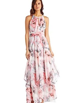 Womens Metallic Maxi Maxi Dress