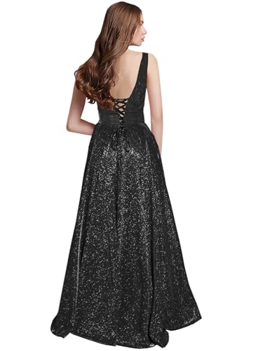 419cu0k8vQL.jpg Prom Dresses Long for Women A Line with Pockets V Neck Formal Evening Ball Gown