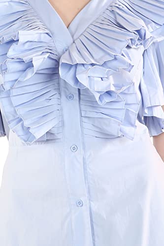 Periwinkle Ruffle Midi Dress
