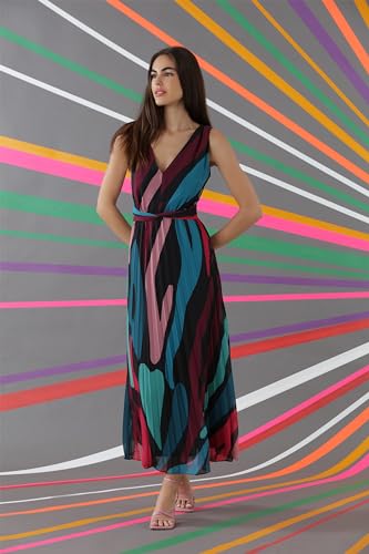 41EG7qOJ61L.jpg Women's Sleeveless Pleated Skirt Maxi Dress