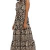 Women's Smocked Waist Boho Flattering Ruffle Maxi