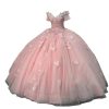 41GJ1oA2lbL.jpg Quinceanera Dress Sparkling Butterfly Long Ball Gown Prom Dress Lace Appliques Party Ball Gown Sweet 15 Dress