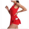41IV1GM9PpL.jpg Skirt Sports Tennis Dress Fitness Anti-Empty Fake -Piece Dressshaped Beautiful Back Tennis Skirt Sport Dress