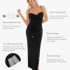 Women's Summer Maxi Dress - Shapewear Long Formal Cocktail Party Dresses Ruched Bodycon Dress