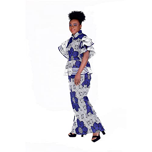 41UFJjOCwqL.jpg Women African Dresses Clothing Dashiki Bazin Riche Dress Women Skirt Set Print Ankara Zipper Top
