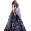 41XZSJ3MAAL.jpg indian ready to wear silk flared bridal lehenga choli for women with stitched blouse and dupatta (8079-U)