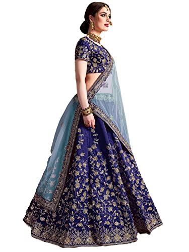 41XZSJ3MAAL.jpg indian ready to wear silk flared bridal lehenga choli for women with stitched blouse and dupatta (8079-U)